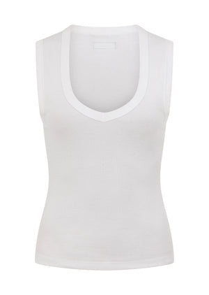 Lorna Jane Define Plunge Neck Tank - White