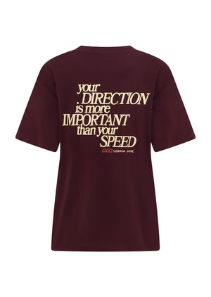 Lorna Jane Keep Going T-Shirt - Plum Red