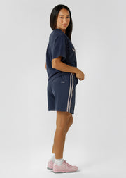 Lorna Jane Retro Shine Longline Shorts - Platinum Navy