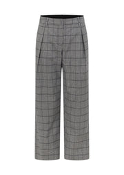 Lorna Jane Studio Tailored Pants - Grey Mini Check