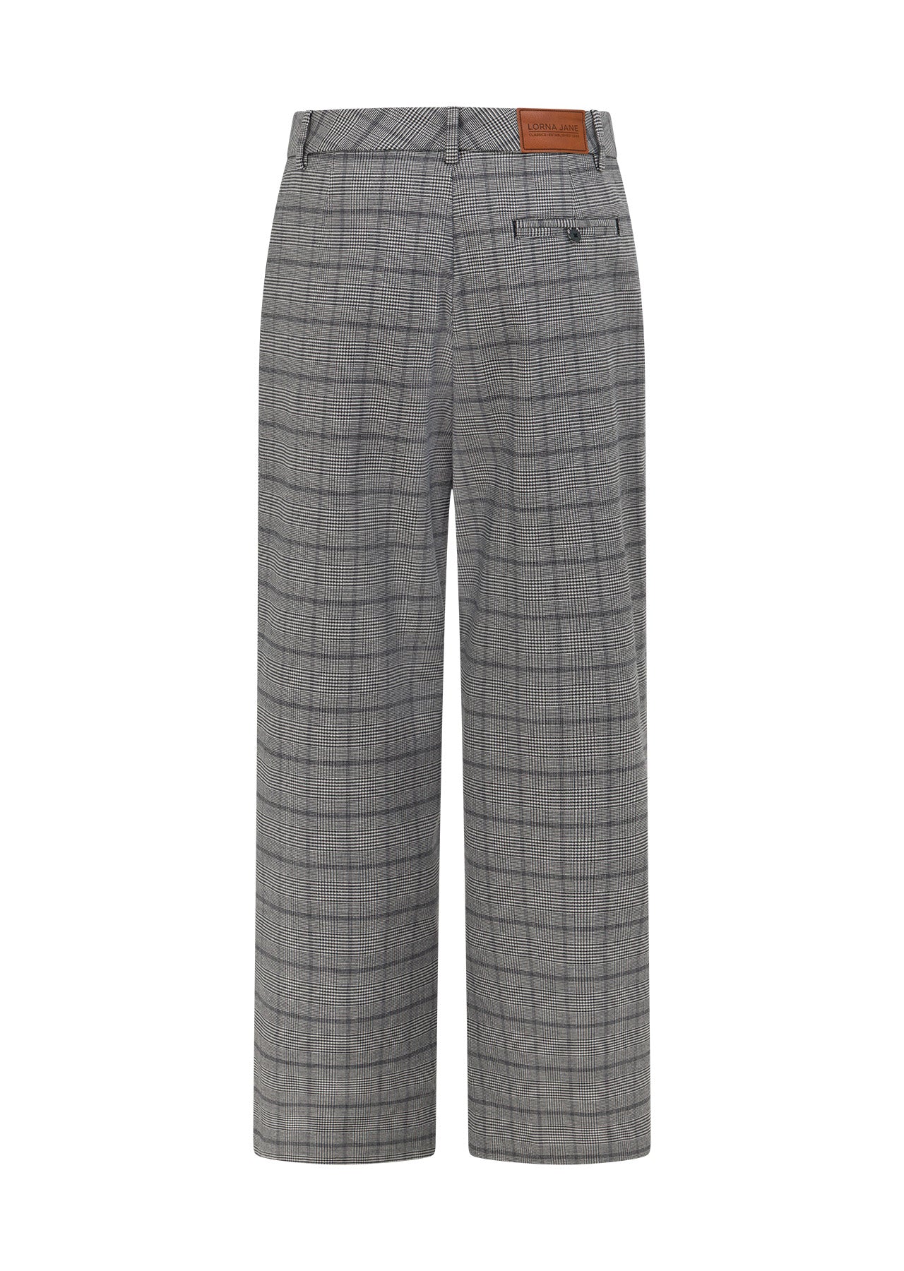 Lorna Jane Studio Tailored Pants - Grey Mini Check