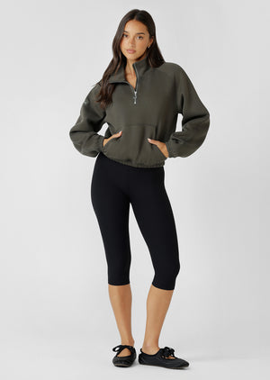 Lorna Jane Irresistible Rib Capri Leggings - Black