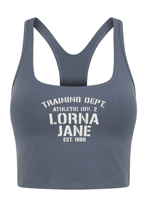 Lorna Jane Training Day Rib Bra Tank Combo - Powder Grey