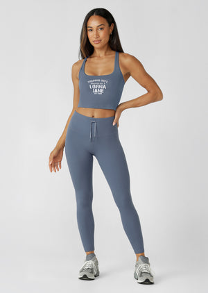 Lorna Jane Training Day Rib Ankle Biter Leggings - Powder Grey