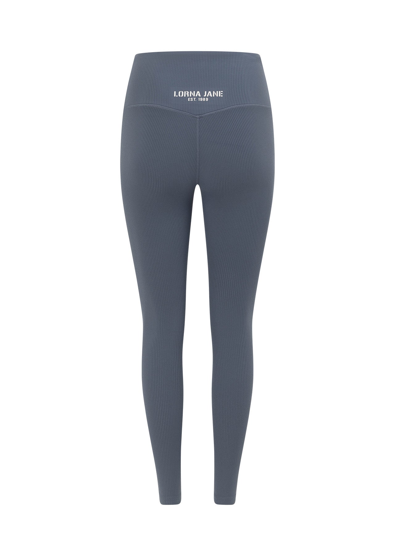 Lorna Jane Training Day Rib Ankle Biter Leggings - Powder Grey