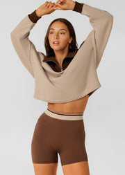 Lorna Jane Tone On Tone 12cm Bike Shorts - Neutral Multi
