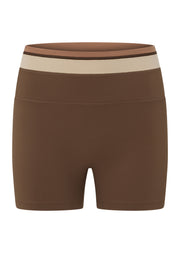 Lorna Jane Tone On Tone 12cm Bike Shorts - Neutral Multi