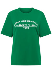Lorna Jane Retro Sports Club Relaxed T-shirt - Golf Green