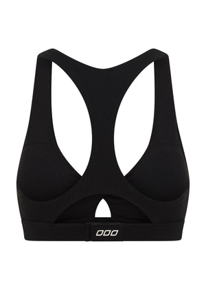 Lorna Jane Centre Stage High Support Rib Sports Bra - Black