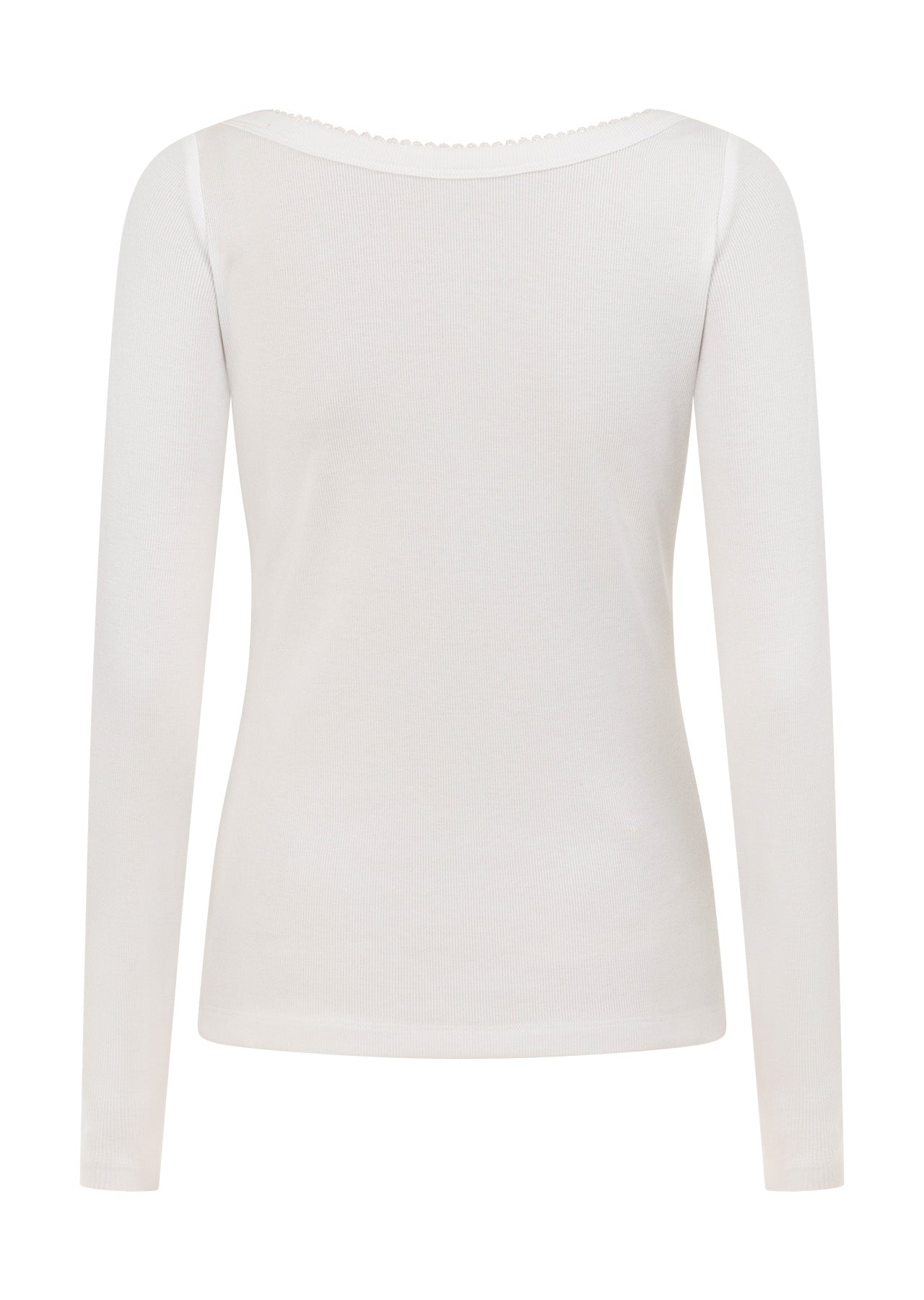 Lorna Jane Sonnet Lace Reversible Long Sleeve Rib Top - White