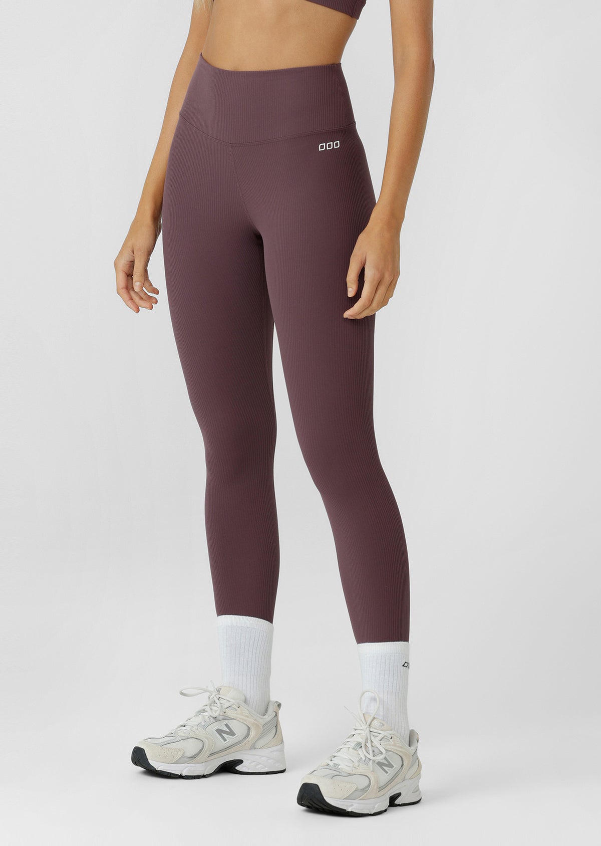 Lorna Jane Definition Luxe Rib Ankle Biter Leggings - Amethyst Shadow
