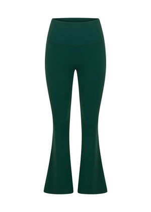 Lorna Jane Irresistible Rib Flared Leggings - Midnight Green
