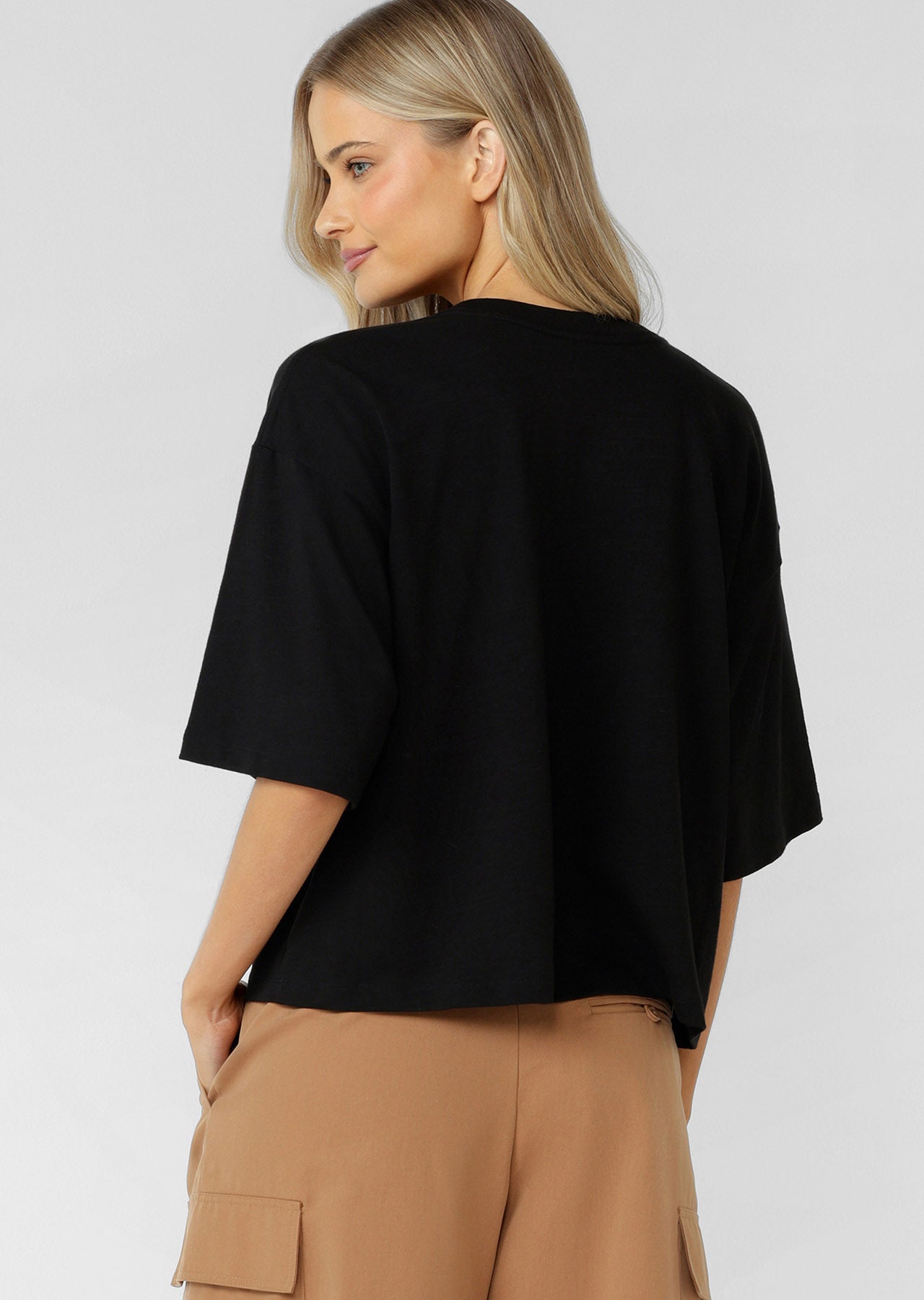 Lorna Jane Link Up Oversized T-Shirt - Black