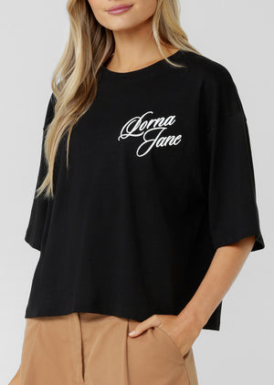 Lorna Jane Link Up Oversized T-Shirt - Black