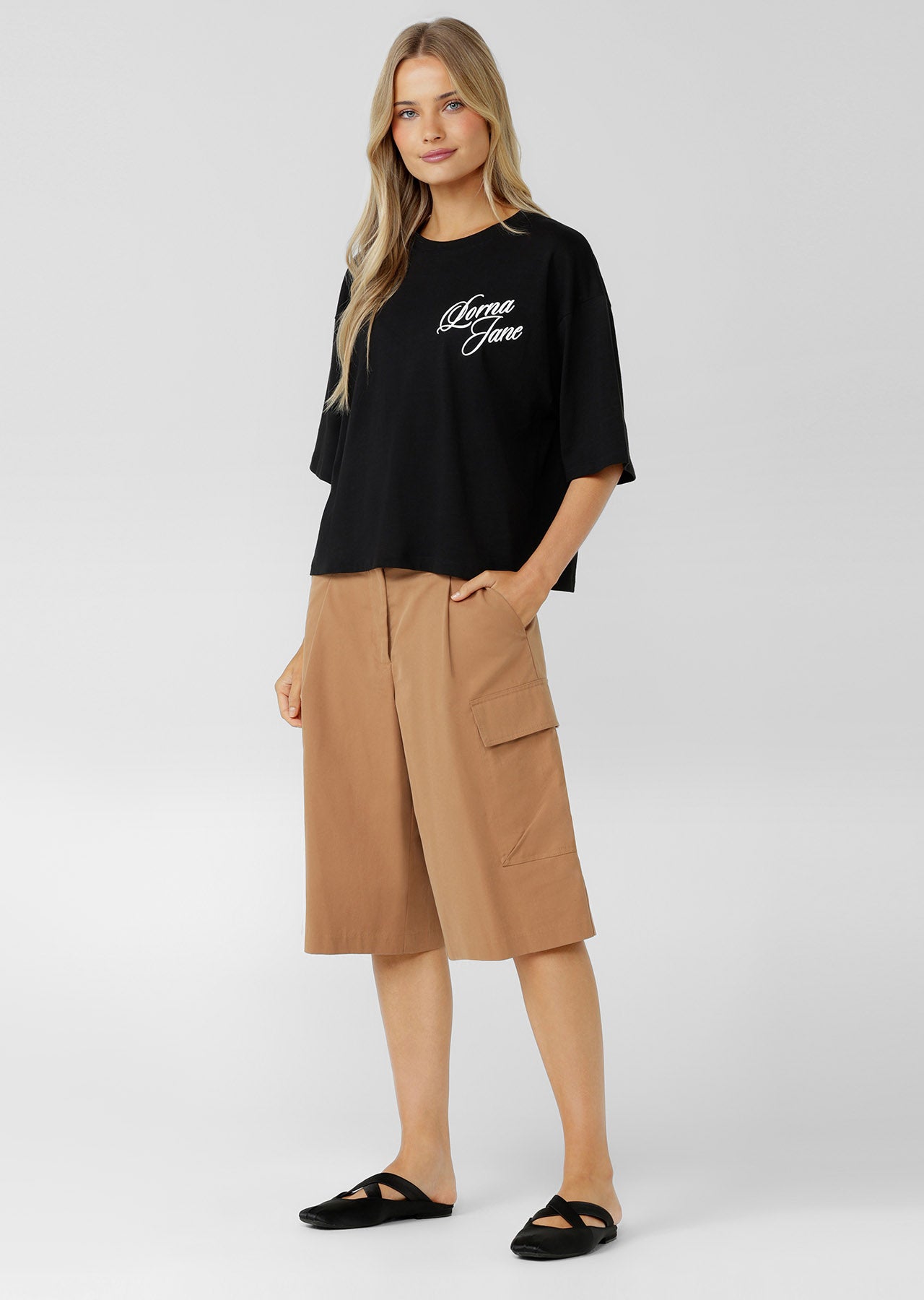 Lorna Jane Link Up Oversized T-Shirt - Black