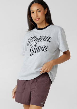 Lorna Jane Outfield T-Shirt - Grey Marl