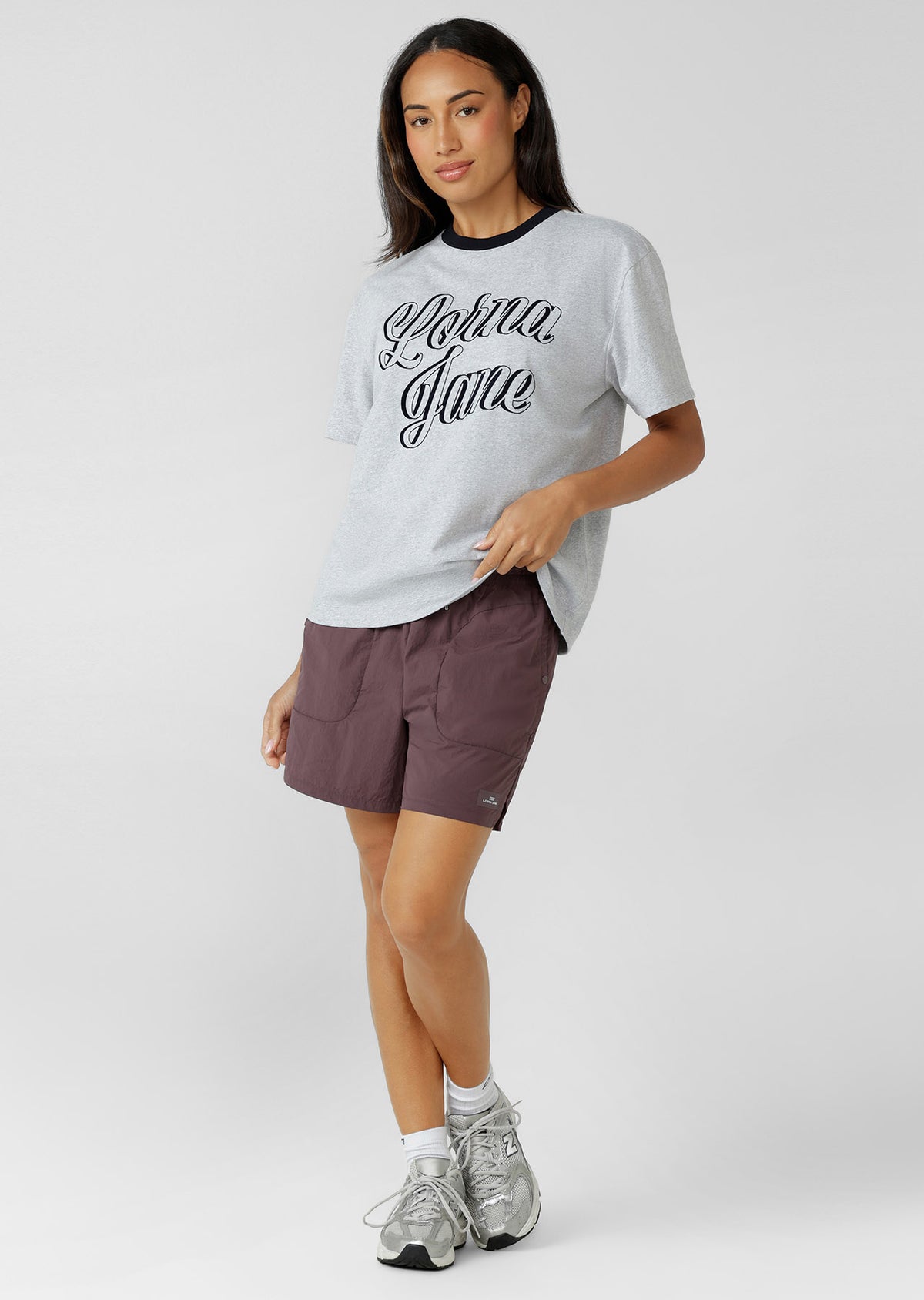 Lorna Jane Outfield T-Shirt - Grey Marl