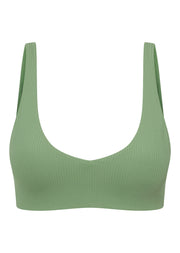 Lorna Jane Reform Rib Sports Bra - Green Goodness