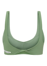 Lorna Jane Reform Rib Sports Bra - Green Goodness