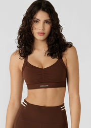 Lorna Jane Bring It All Pocket Sports Bra - Espresso