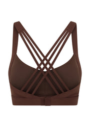 Lorna Jane Bring It All Pocket Sports Bra - Espresso