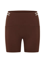 Lorna Jane Stash It All 3 Pocket 14cm Bike Shorts - Espresso