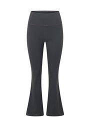 Lorna Jane Irresistible Hi Fold Rib Flared Leggings - Titanium