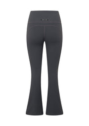 Lorna Jane Irresistible Hi Fold Rib Flared Leggings - Titanium