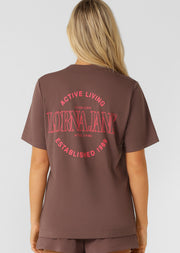 Lorna Jane Iconic Weekender Relaxed T-Shirt - Stone