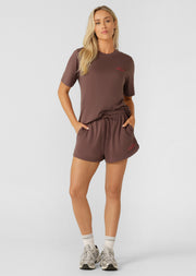 Lorna Jane Iconic Weekender Relaxed T-Shirt - Stone