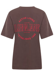 Lorna Jane Iconic Weekender Relaxed T-Shirt - Stone