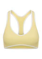 Lorna Jane Camp Cove Rib Sports Bra - Lemon Cream