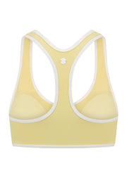 Lorna Jane Camp Cove Rib Sports Bra - Lemon Cream