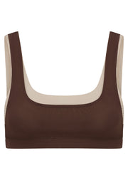 Lorna Jane Double Down Sports Bra - Truffle
