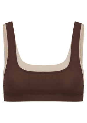 Lorna Jane Double Down Sports Bra - Truffle