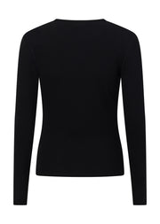 Lorna Jane Whisper Long Sleeve Rib Top - Black