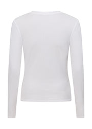 Lorna Jane Whisper Long Sleeve Rib Top - White
