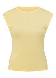 Lorna Jane Paradise Rib Top - Lemon Cream