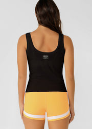 Lorna Jane Whisper Rib Tank - Black