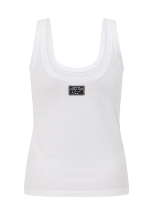 Lorna Jane Whisper Rib Tank - White