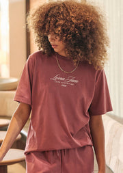 Lorna Jane Luxe Athletic Relaxed T-Shirt - Renaissance Rose