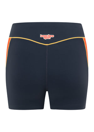 Lorna Jane Rhodes 9cm Bike Shorts - Platinum Navy