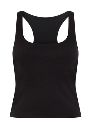 Lorna Jane Off Duty Rib Bra Tank Combo - Black