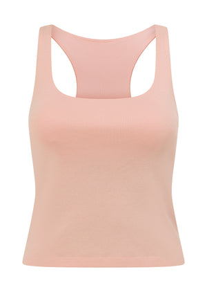 Lorna Jane Off Duty Rib Bra Tank Combo - Enchanted Pink