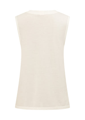 Lorna Jane Lotus Palm Print Muscle Tank - Porcelain
