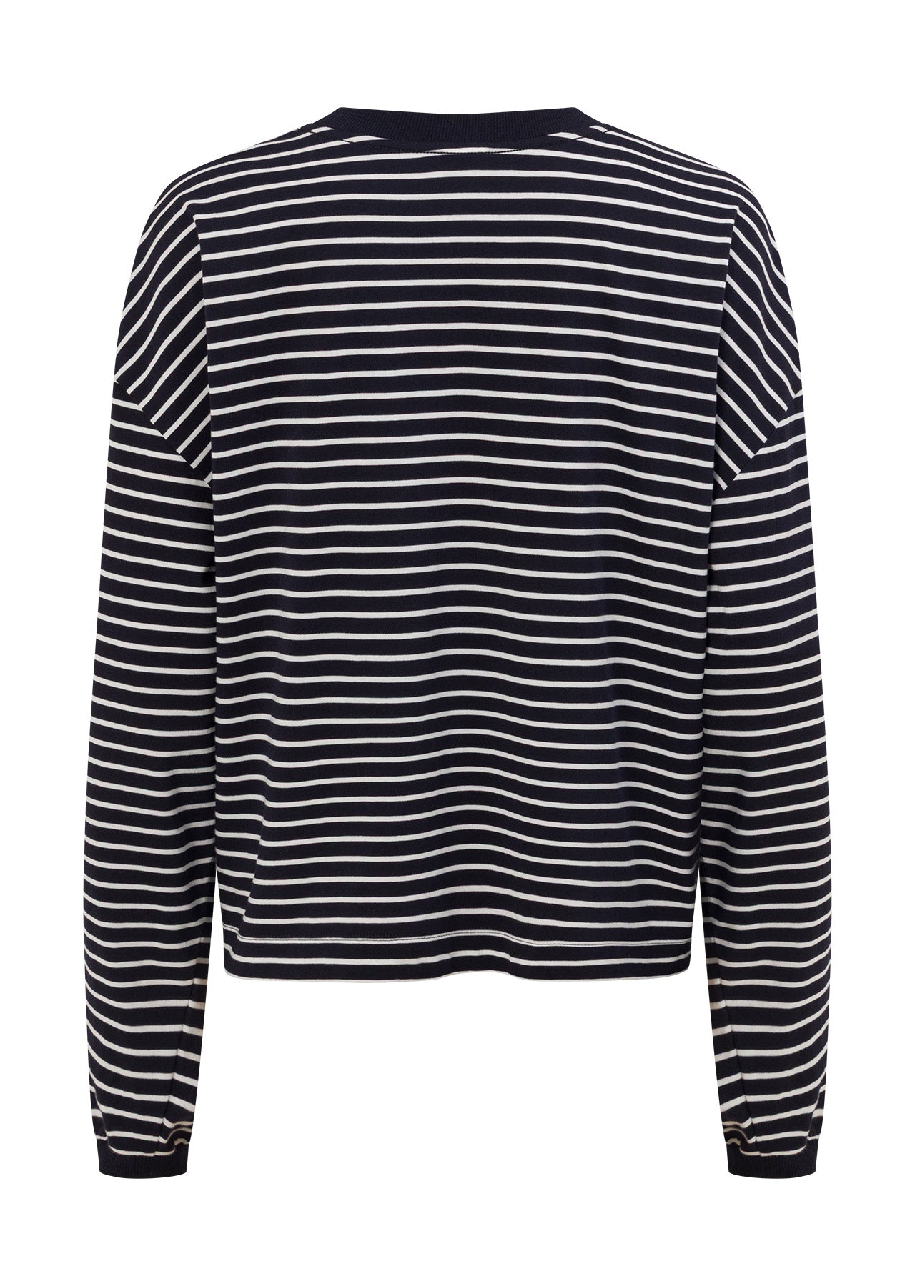 Lorna Jane Summer Stripe Long Sleeve Lounge Top - Midnight Blue Mini Stripe