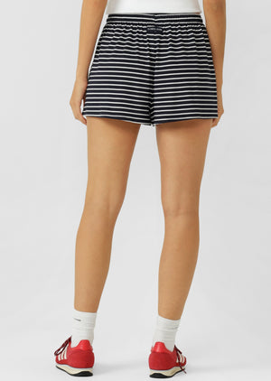 Lorna Jane Summer Stripe Lounge Shorts - Midnight Blue Mini Stripe
