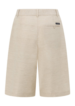 Lorna Jane Hamptons Linen Bermuda Shorts - Natural Marl