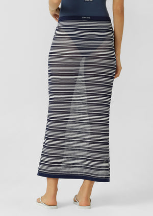 Lorna Jane Coastline Knit Maxi Skirt - Coastline Stripe