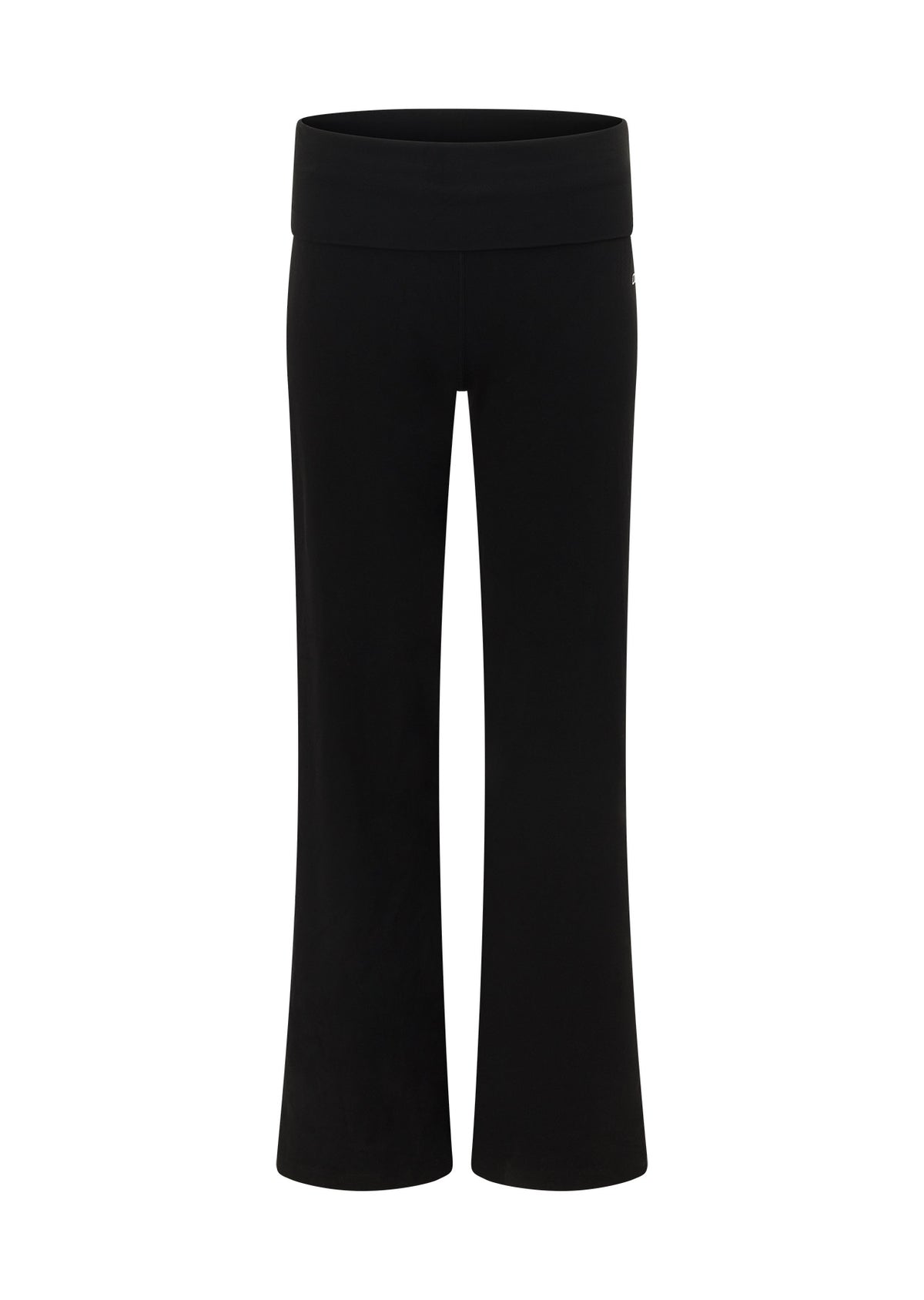 Lorna Jane Liberty Fold Over Waist Wide Leg Active Pants - Black